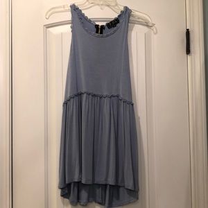 Racer back tank with zipper detail